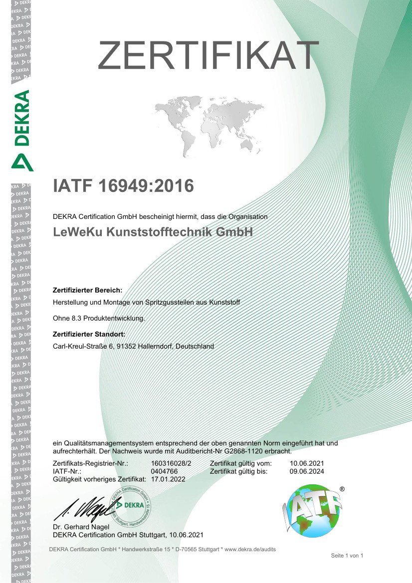 Zertifikat IATF 16949